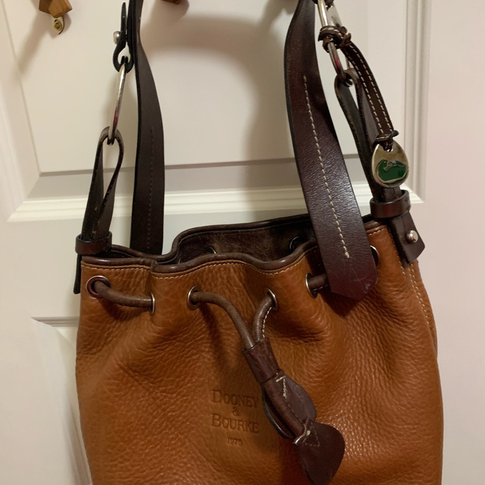 Dooney & Bourke shoulder bag with wallet. Brown and dark brown straps.